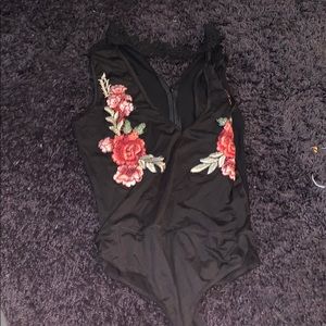 Black rose bodysuit